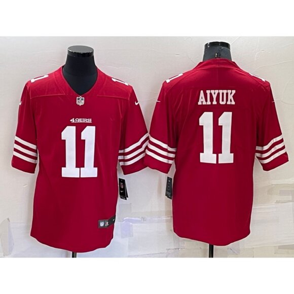 Mens Youths Kids Womens 11 Brandon Aiyuk Red Stitched jersey